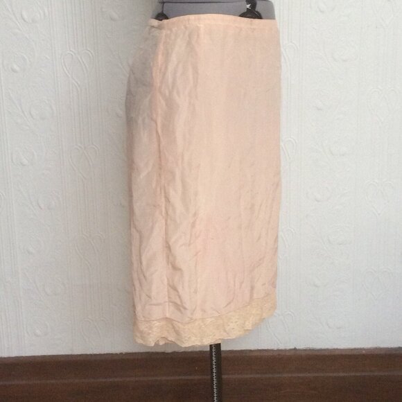 Vintage mid century slip made with silk and lace - Picture 1 of 2